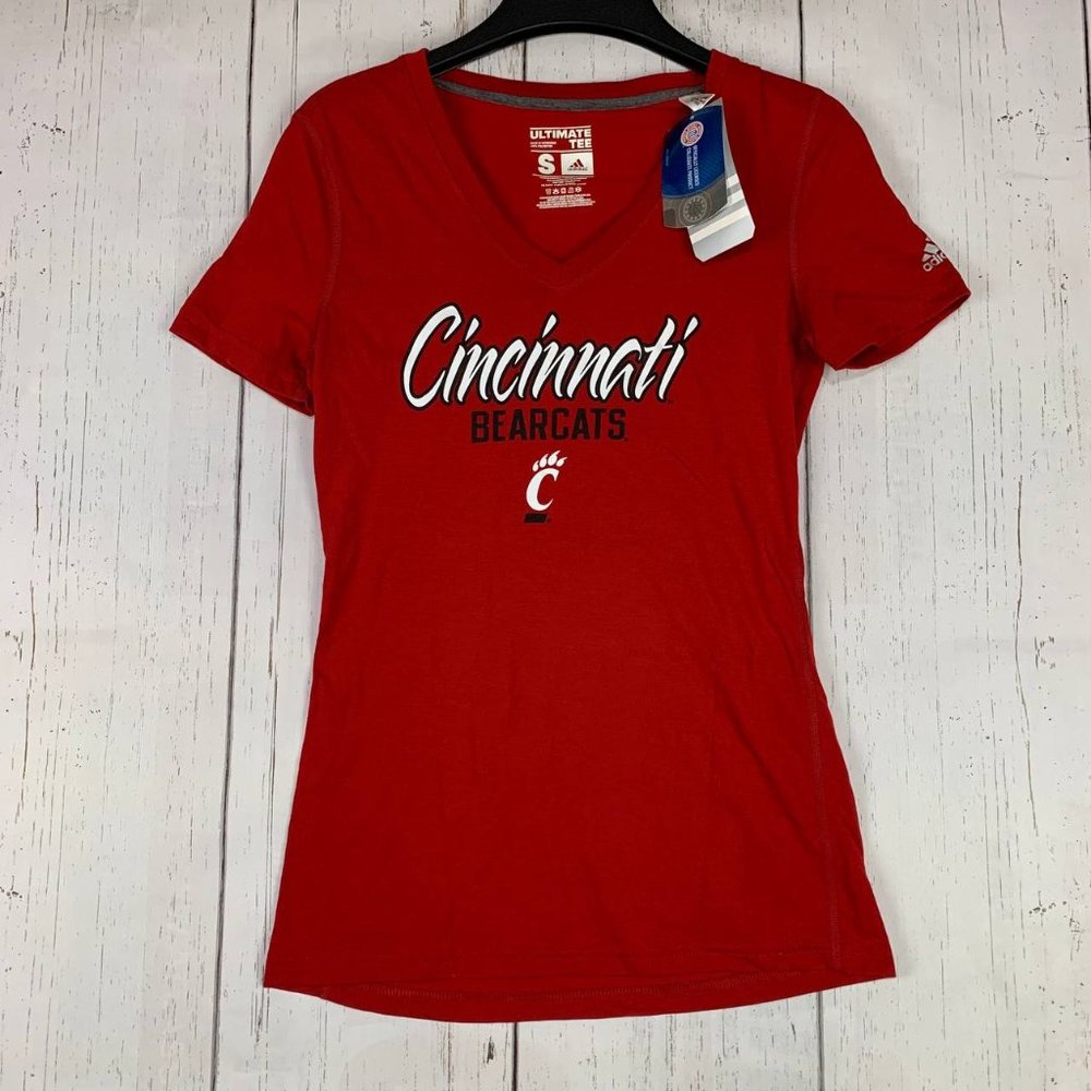Cincinnati Bearcats NCAA Adidas Small Red Tshirt New Women‎